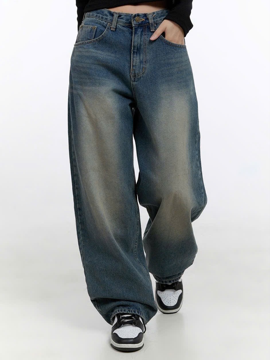 Quần Jean Nữ Baggy Ống Rộng