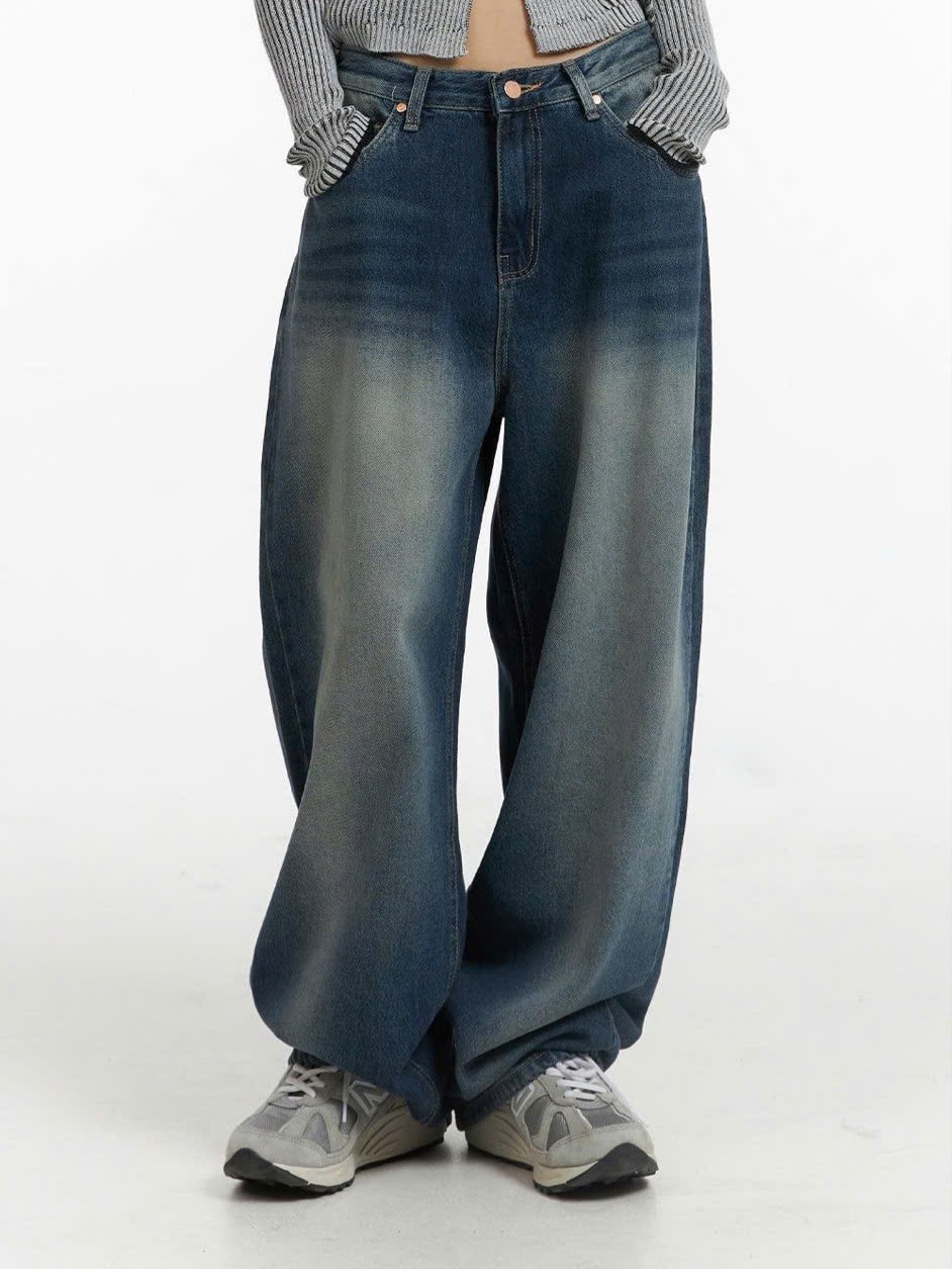 Quần Jean Nữ Baggy Ống Rộng