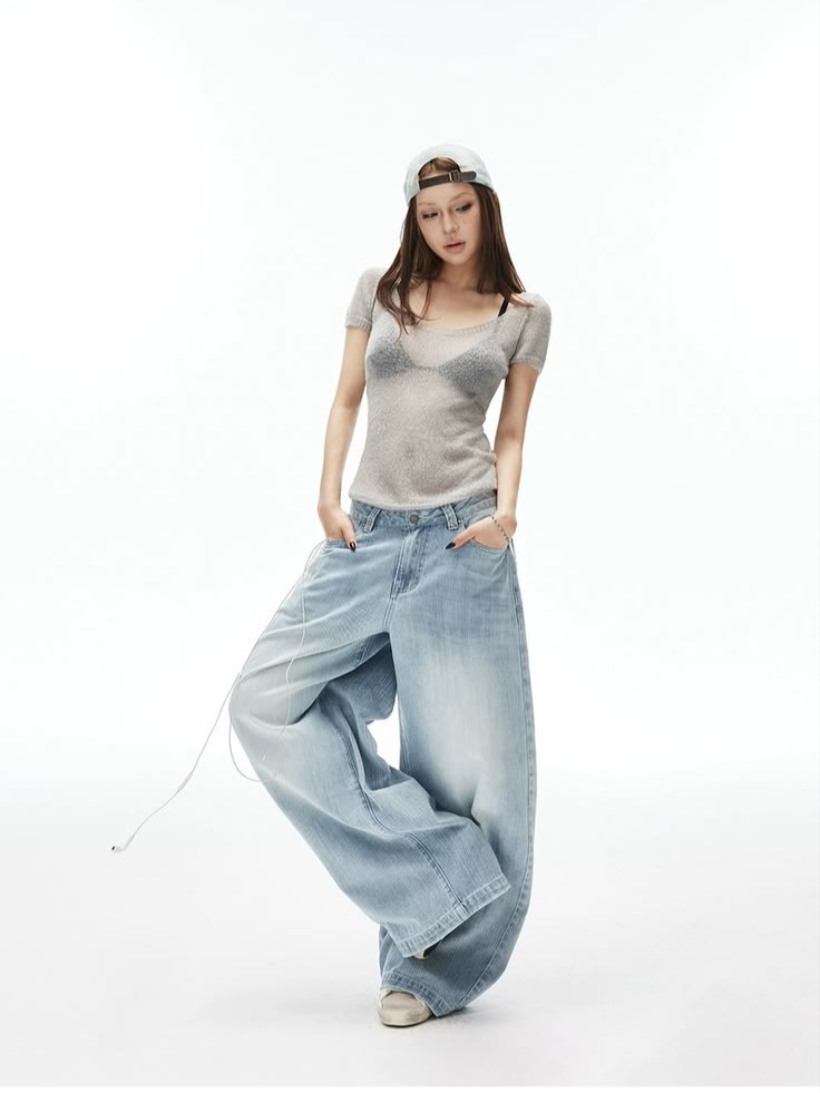 Quần Jean Nữ Culottes Ống Rộng