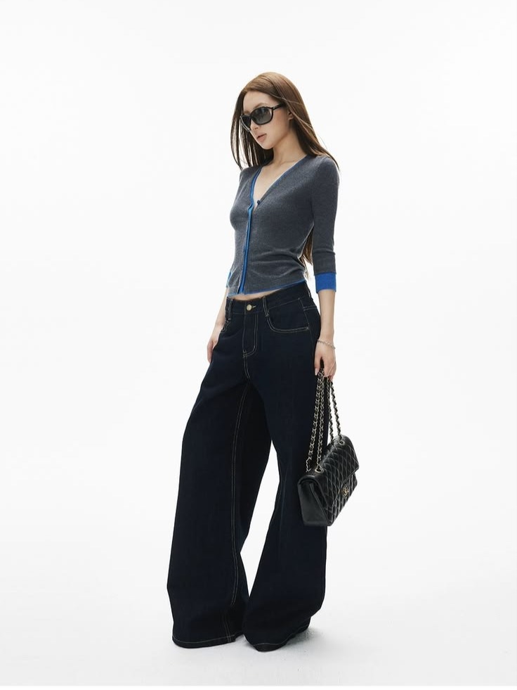 Quần Jean Nữ Culottes Ống Rộng