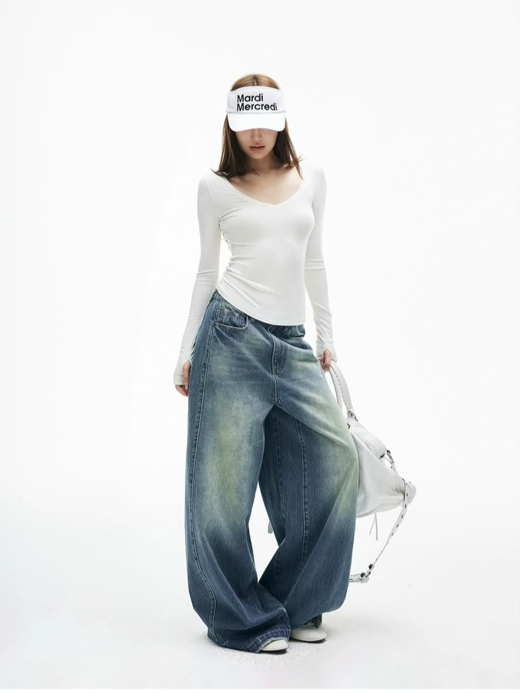 Quần Jean Nữ Culottes Ống Rộng