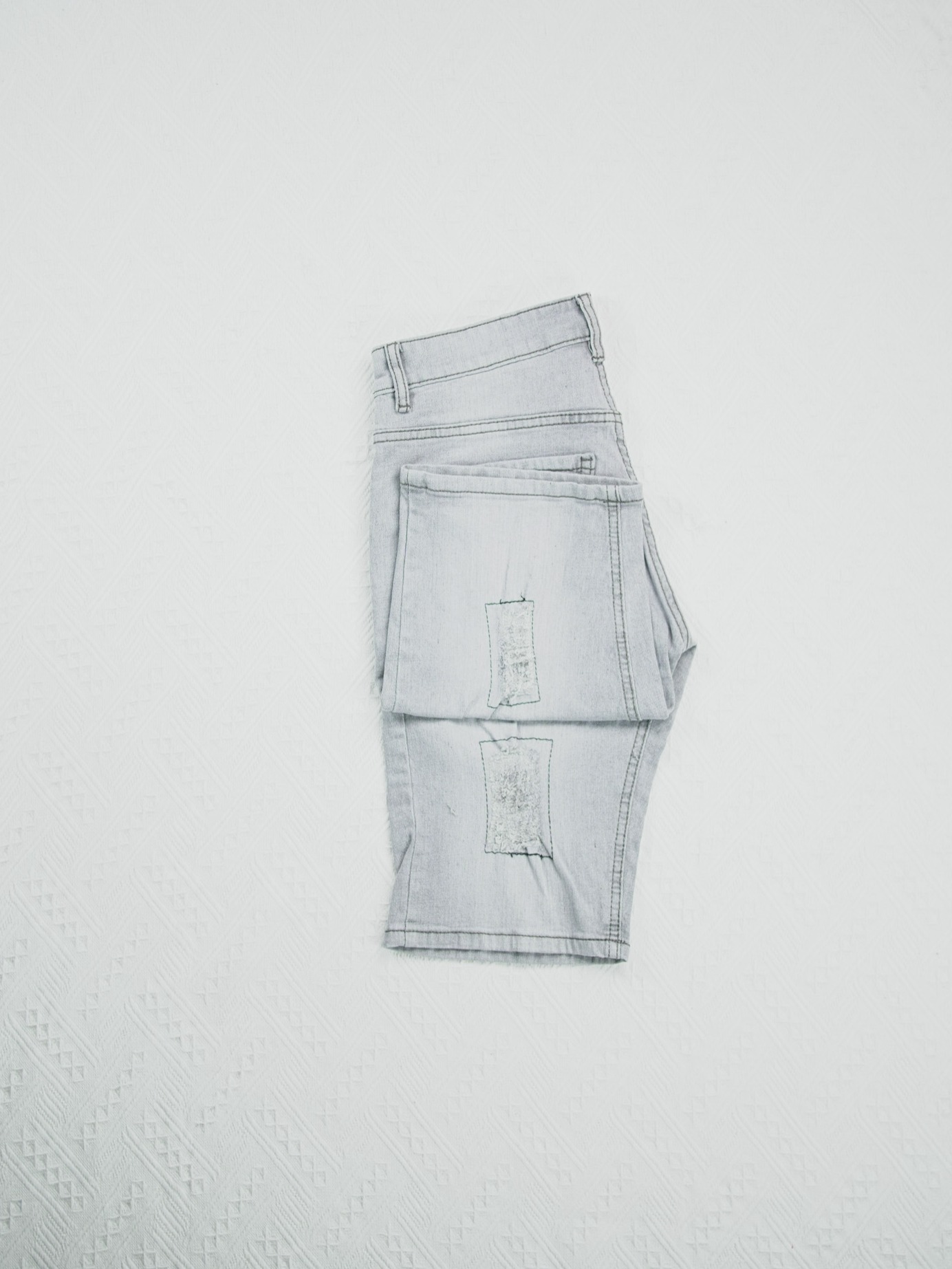 Smoky Grey Slim-Fit Shorts