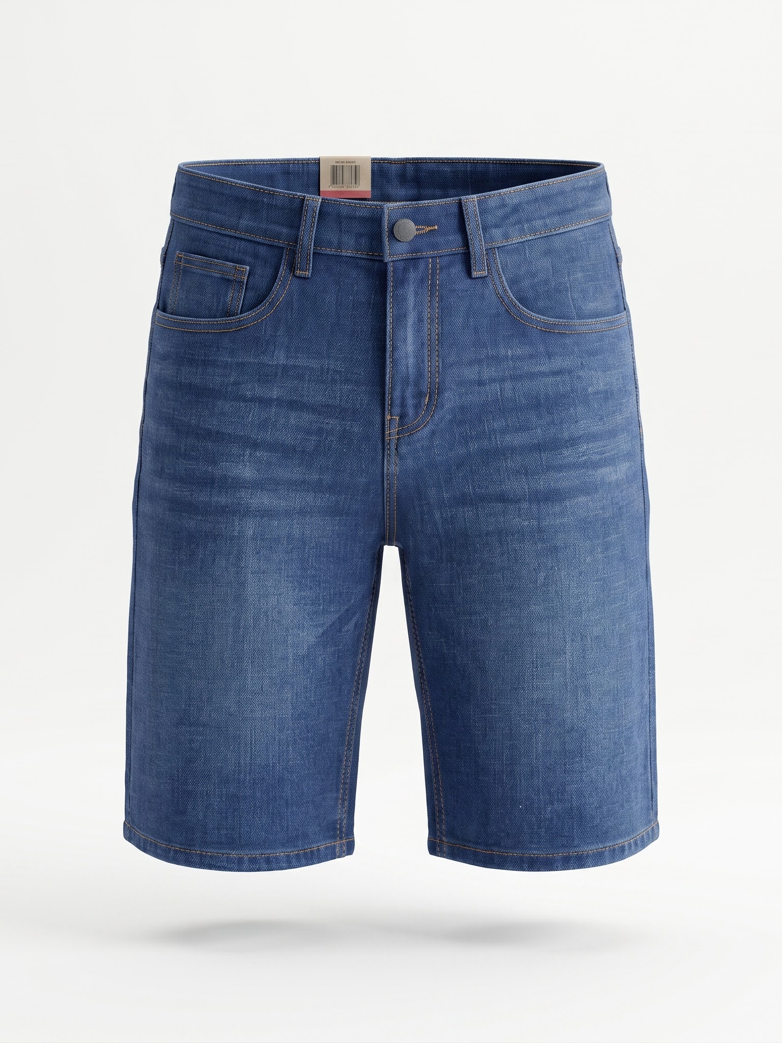Classic Blue Slim-Fit Shorts