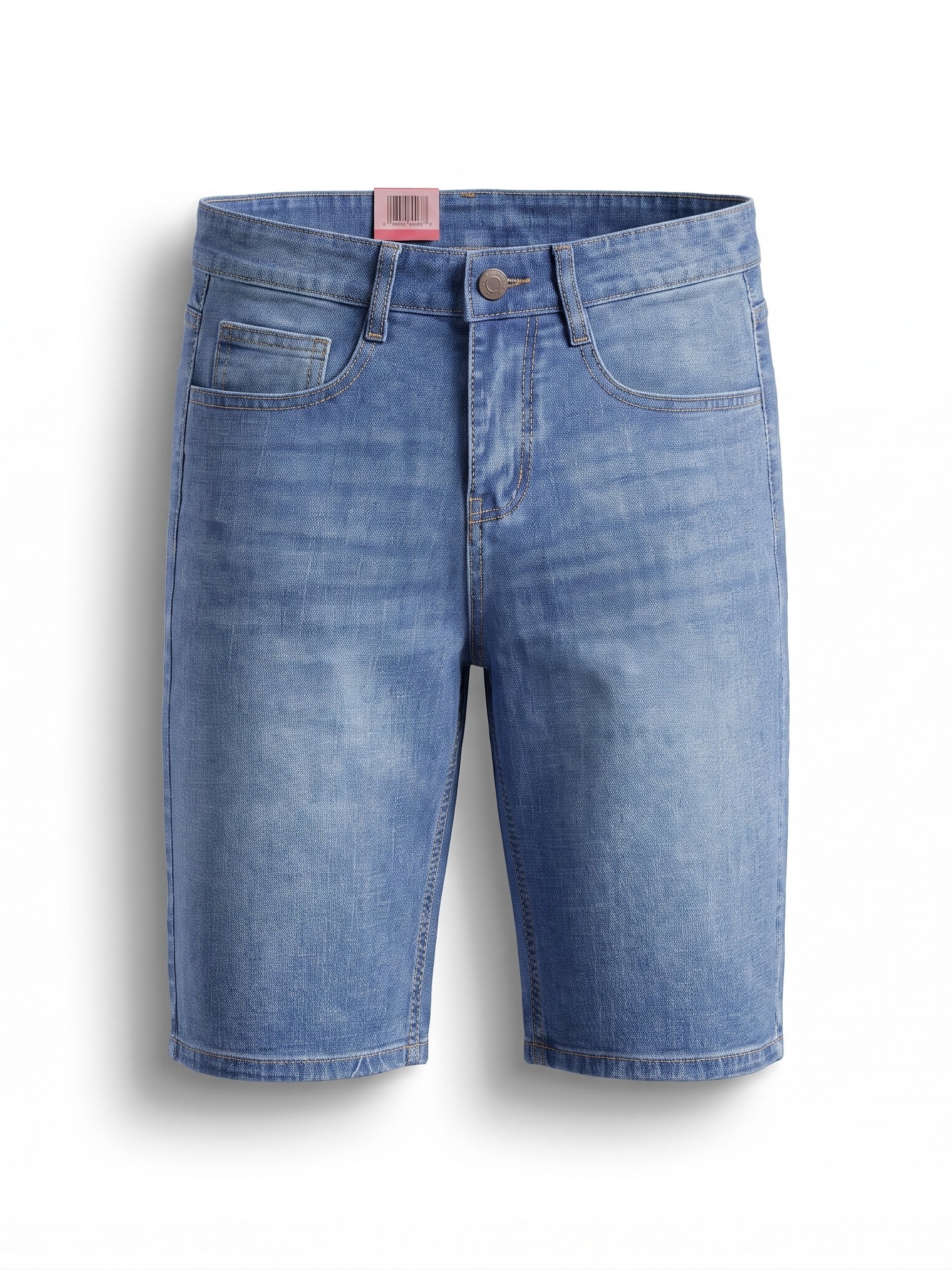 Light Blue Straight Shorts