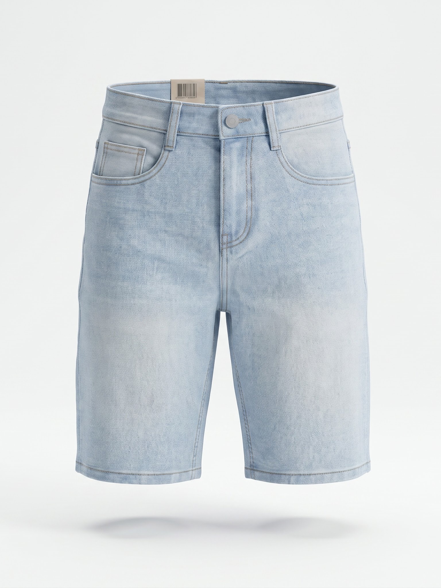 Ice Blue Distressed Jorts