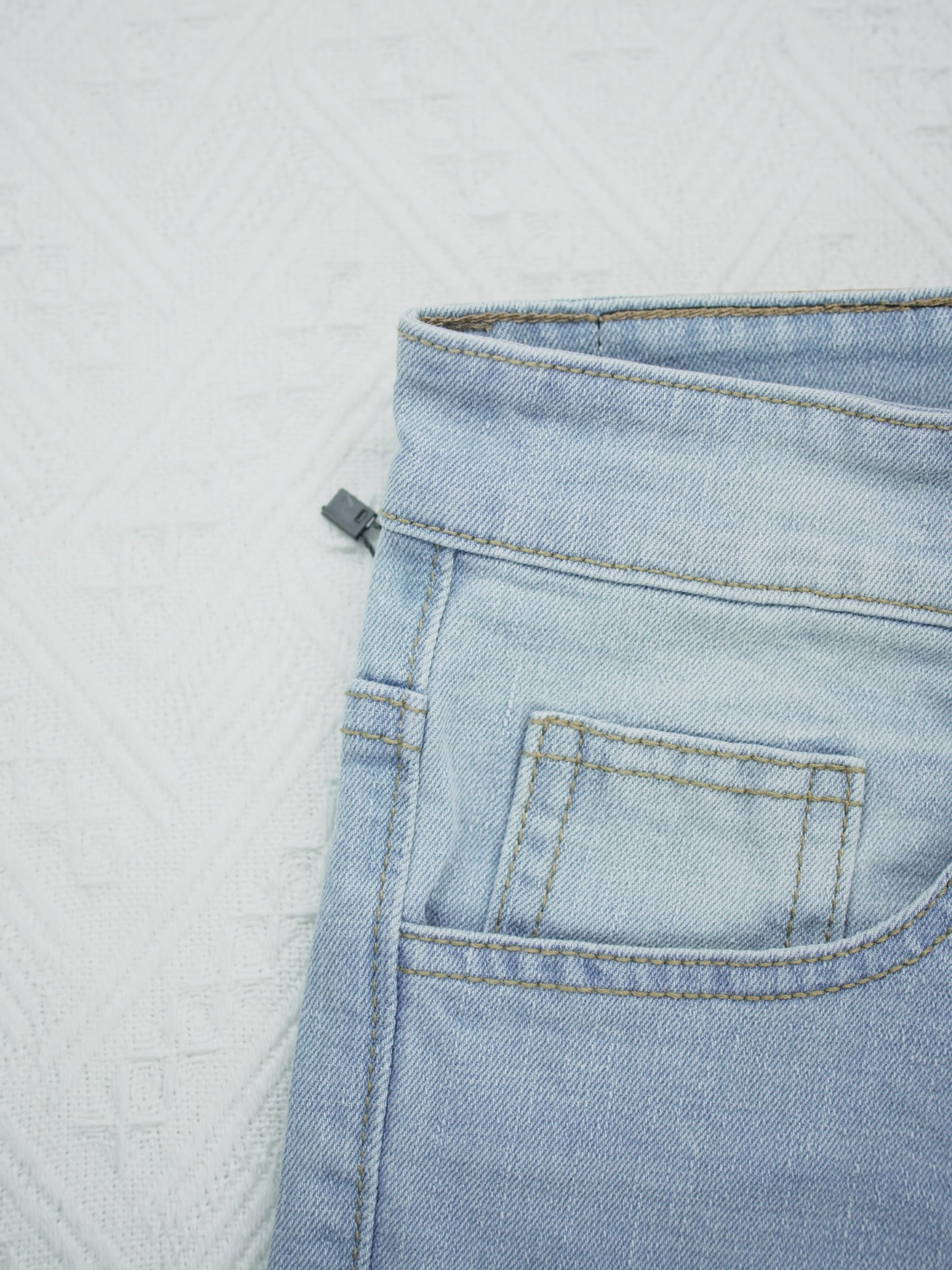Ice Blue Distressed Jorts