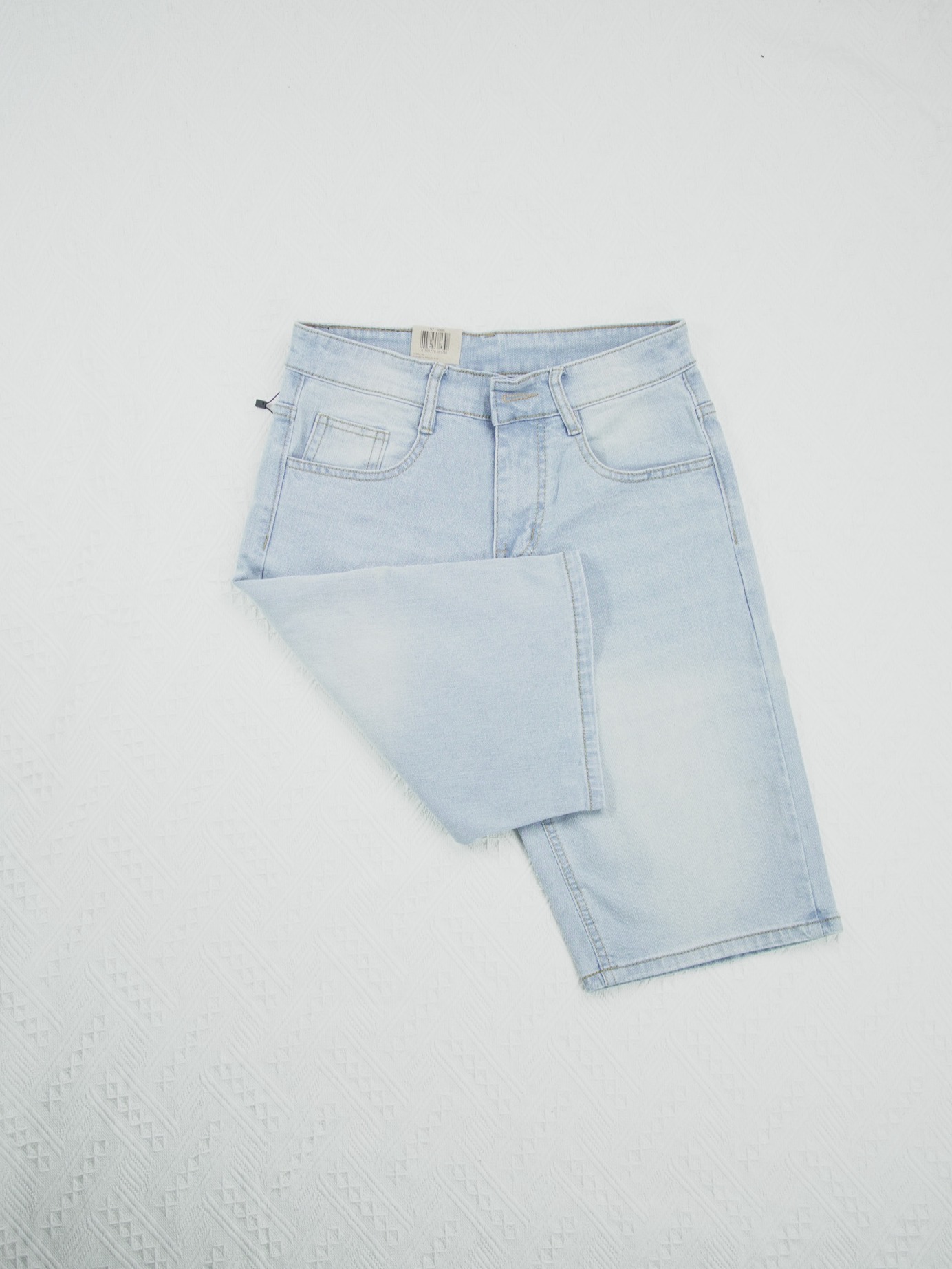 Ice Blue Distressed Jorts