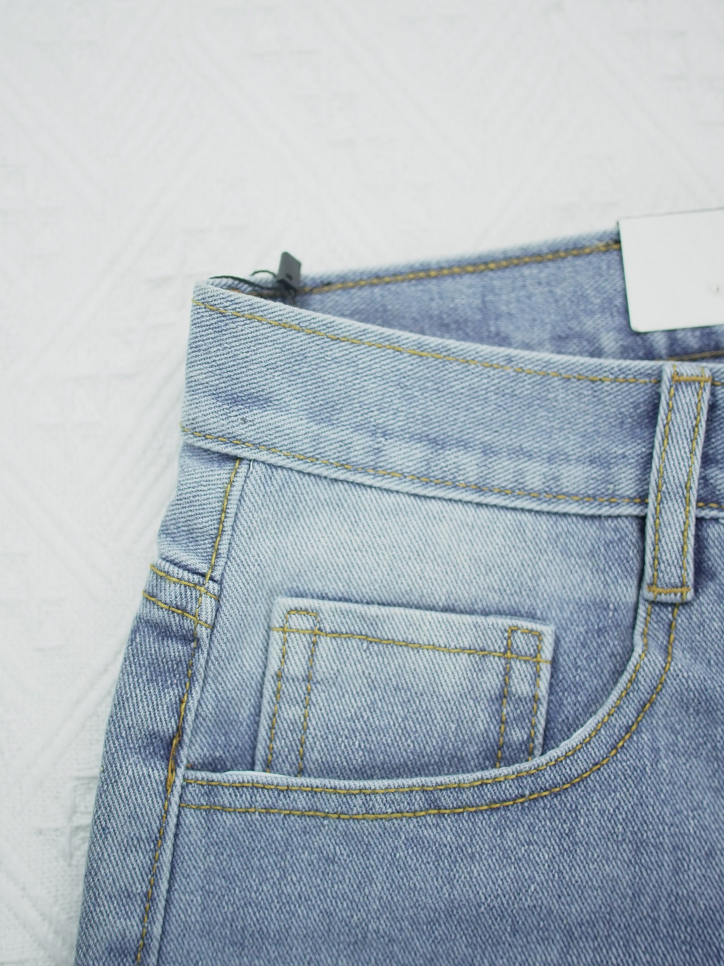 Light Blue Patchwork Jorts