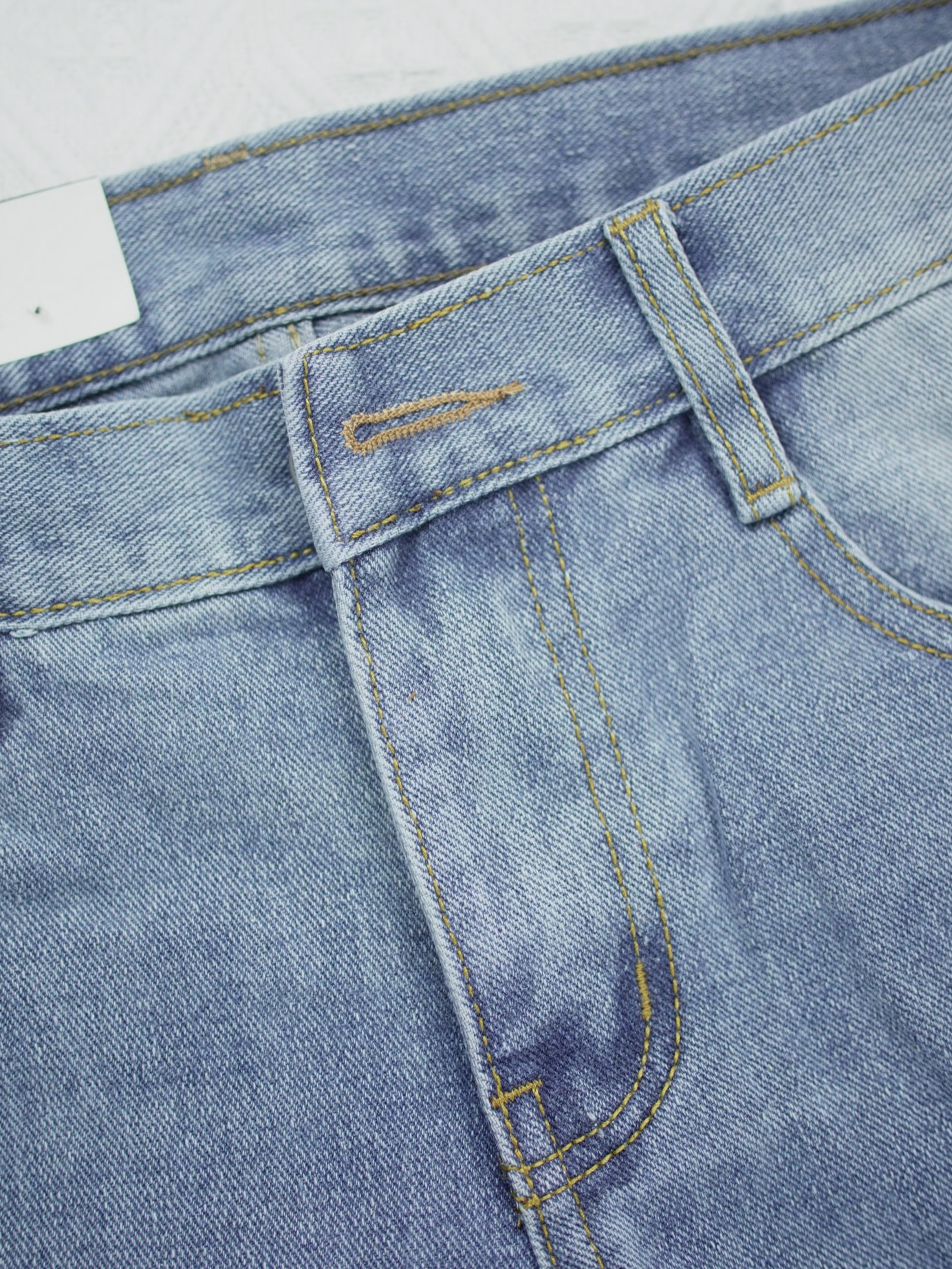 Light Blue Patchwork Jorts