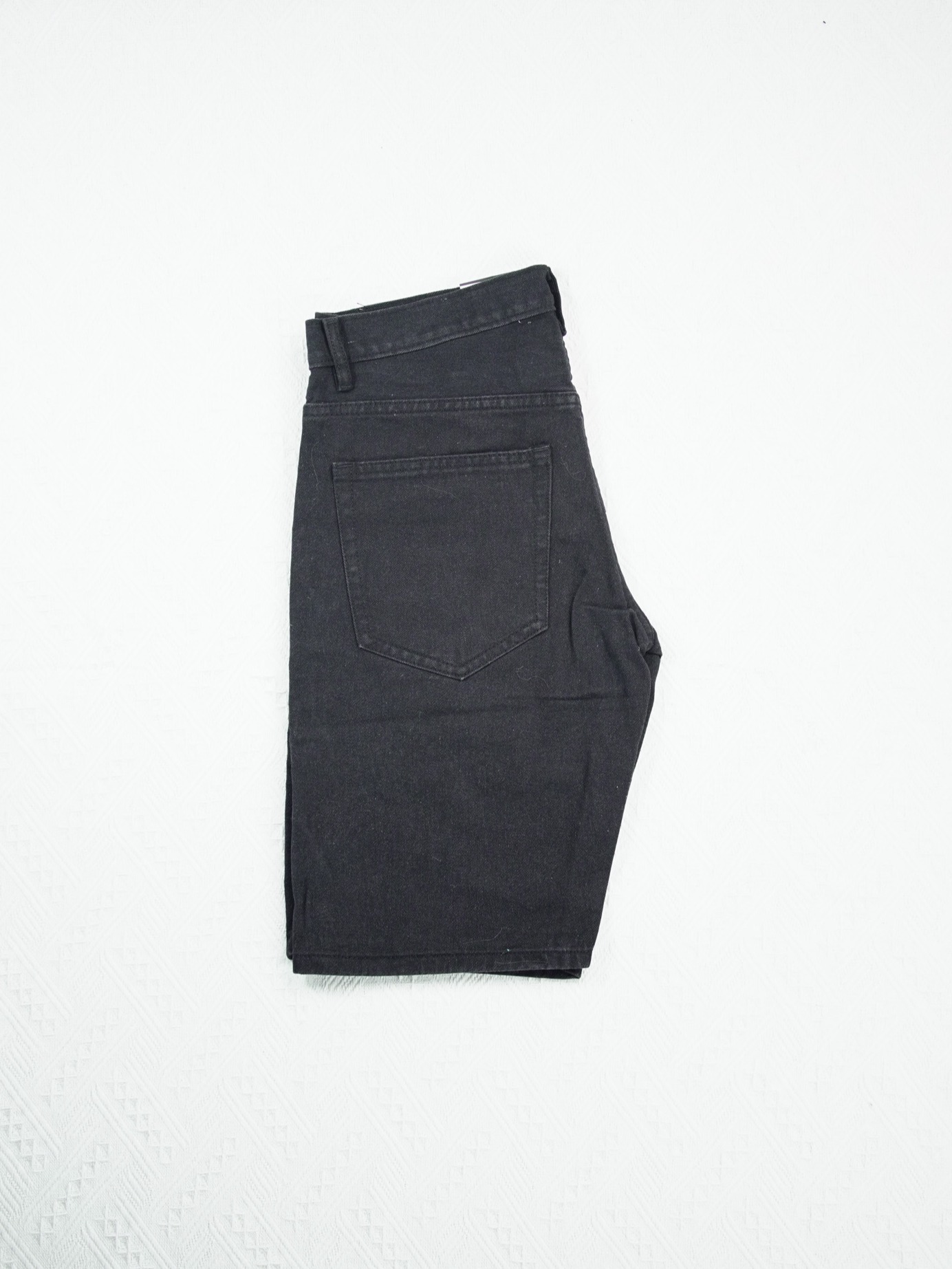 Ripped Black Straight Shorts