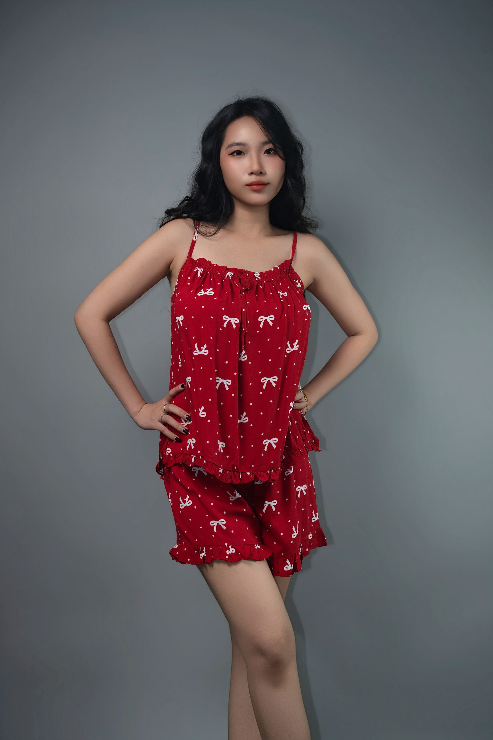 [NHÁP] Đồ Bộ 2 Dây Da Báo Cánh Sen