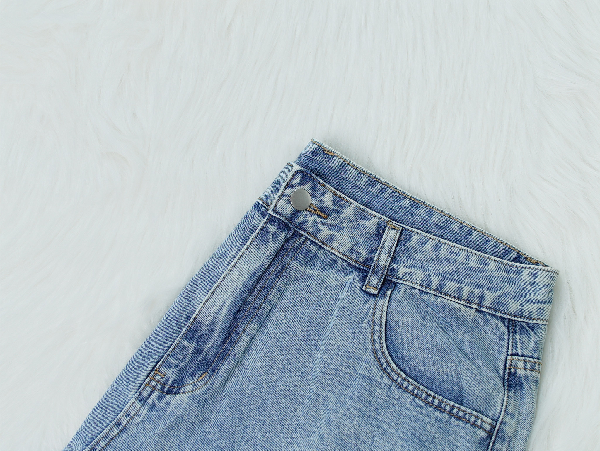 [NHÁP] Quần Short Jeans Wash Xanh Nhạt