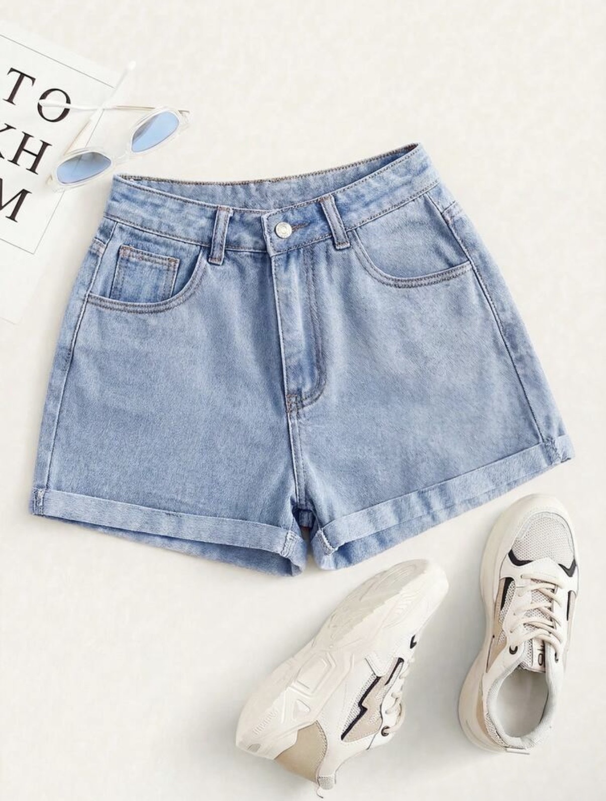[NHÁP] Quần Short Jeans Wash Xanh Nhạt