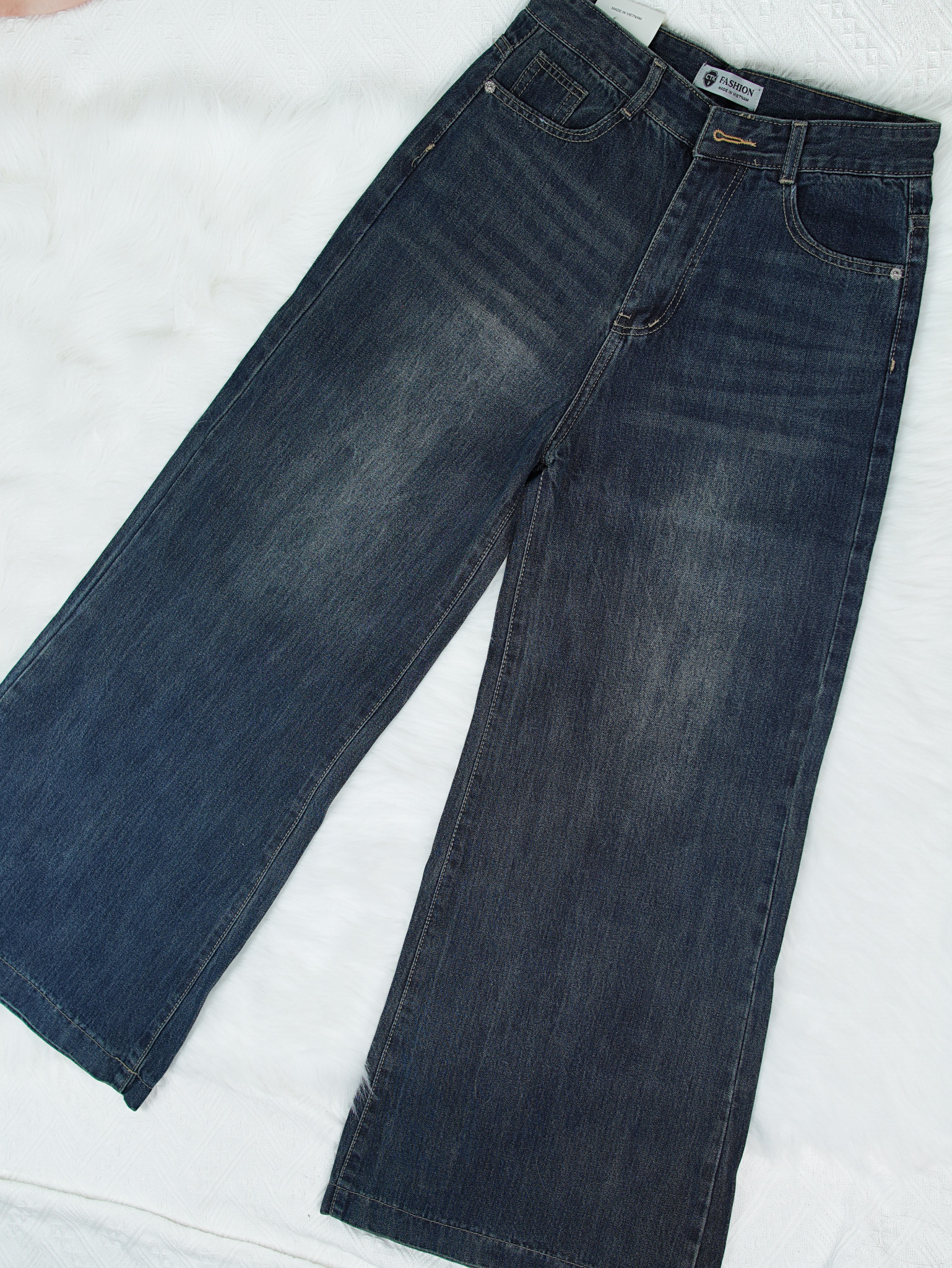 Quần Jeans Ống Rộng Dài